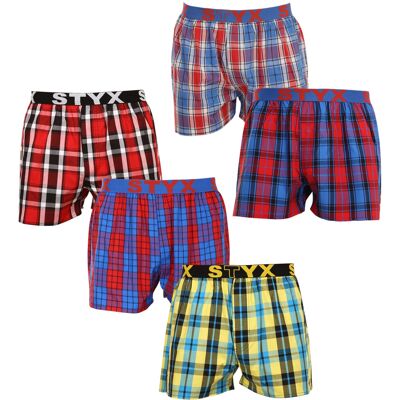 5PACK pánske trenky Styx športová guma viacfarebné (5B0987351) L, trenírky 5PACK pánske trenky Styx športová guma viacfarebné (5B0987351) L, trenírky