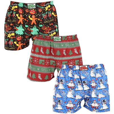 3PACK pánske trenky Styx art klasická guma viacfarebné (3A16814) M, trenírky 3PACK pánske trenky Styx art klasická guma viacfarebné (3A16814) M, trenírky