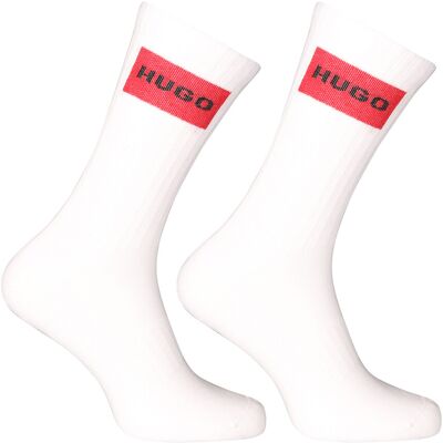 2PACK ponožky HUGO vysoké bielé (50510640 100) M 2PACK ponožky HUGO vysoké bielé (50510640 100) M