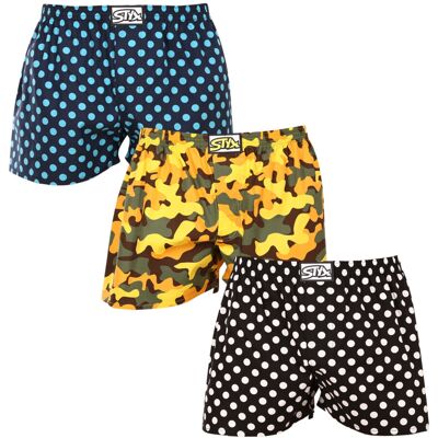 3PACK pánske trenky Styx art klasická guma viacfarebné (3A15901) XXL, trenírky 3PACK pánske trenky Styx art klasická guma viacfarebné (3A15901) XXL, trenírky