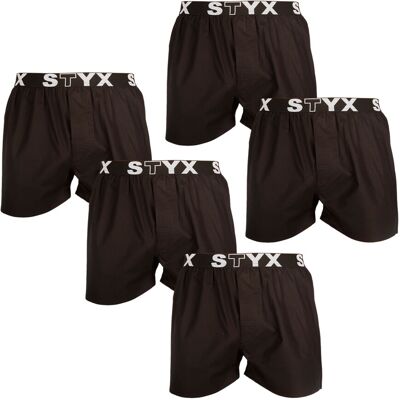 5PACK pánske trenky Styx športová guma čierne (5B960) L, trenírky 5PACK pánske trenky Styx športová guma čierne (5B960) L, trenírky