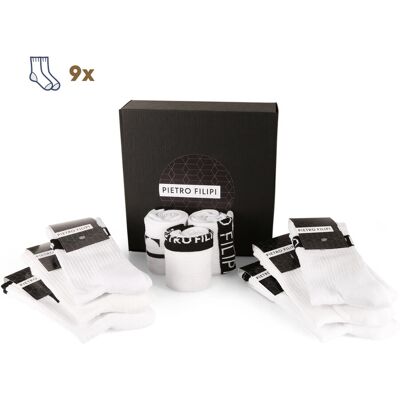 9PACK ponožky Pietro Filipi športové vysoké bielé (9POB1) M 9PACK ponožky Pietro Filipi športové vysoké bielé (9POB1) M