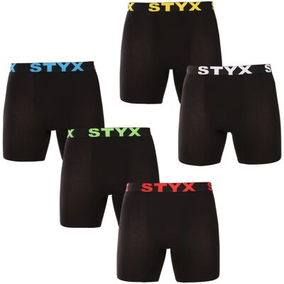 5PACK pánske boxerky Styx long športová guma čierné (5UN9601) S, trenky 5PACK pánske boxerky Styx long športová guma čierné (5UN9601) S, trenky