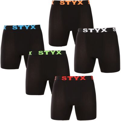 5PACK pánske boxerky Styx long športová guma čierné (5UN9602) S, trenky 5PACK pánske boxerky Styx long športová guma čierné (5UN9602) S, trenky