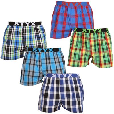 5PACK pánske trenky Styx športová guma viacfarebné (5B1167890) S, trenírky 5PACK pánske trenky Styx športová guma viacfarebné (5B1167890) S, trenírky