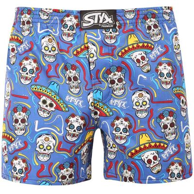Pánske trenky Styx premium art klasická guma lebky (AP1856) S, trenírky Pánske trenky Styx premium art klasická guma lebky (AP1856) S, trenírky