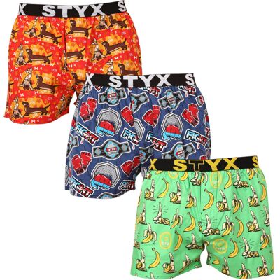 3PACK pánske trenky Styx art športová guma viacfarebné (3B13946) M, trenírky 3PACK pánske trenky Styx art športová guma viacfarebné (3B13946) M, trenírky