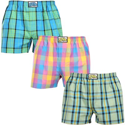3PACK pánske trenky Styx klasická guma viacfarebné (3A110103) XXL, trenírky 3PACK pánske trenky Styx klasická guma viacfarebné (3A110103) XXL, trenírky