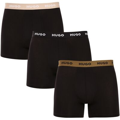 3PACK pánske boxerky HUGO čierné (50532613 987) M, trenky 3PACK pánske boxerky HUGO čierné (50532613 987) M, trenky