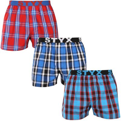 3PACK pánske trenky Styx športová guma viacfarebné (3B110810) S, trenírky 3PACK pánske trenky Styx športová guma viacfarebné (3B110810) S, trenírky