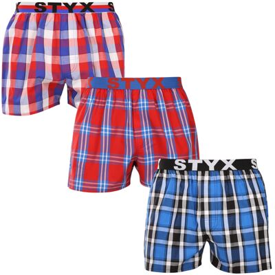 3PACK pánske trenky Styx športová guma viacfarebné (3B110709) S, trenírky 3PACK pánske trenky Styx športová guma viacfarebné (3B110709) S, trenírky