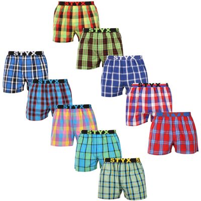 10PACK pánske trenky Styx športová guma viacfarebné (10B110110) XL, trenírky 10PACK pánske trenky Styx športová guma viacfarebné (10B110110) XL, trenírky
