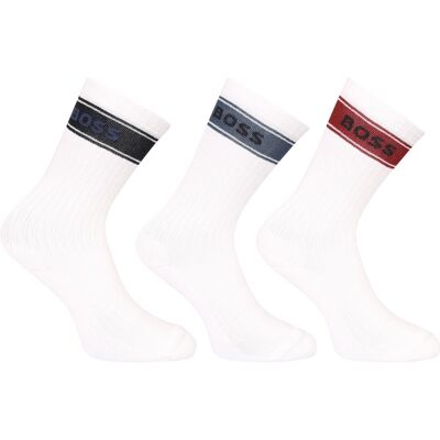 3PACK ponožky BOSS bielé (50543637 964) M 3PACK ponožky BOSS bielé (50543637 964) M