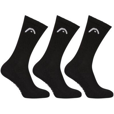 3PACK ponožky HEAD športové vysoké čierne (701229015 001) S 3PACK ponožky HEAD športové vysoké čierne (701229015 001) S