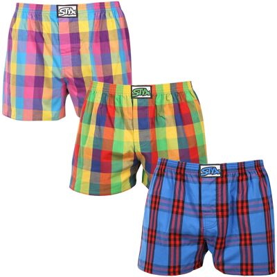 3PACK pánske trenky Styx klasická guma viacfarebné (3A010205) XXL, trenírky 3PACK pánske trenky Styx klasická guma viacfarebné (3A010205) XXL, trenírky