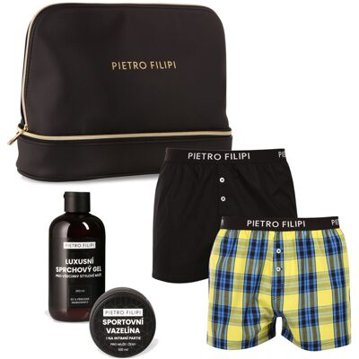 Pánska darčková kozmetická taštička 2PACK trenky a kozmetika Pietro Filipi (4PJTGP1Z1) XXL, trenírky Pánska darčková kozmetická taštička 2PACK trenky a kozmetika Pietro Filipi (4PJTGP1Z1) XXL, trenírky