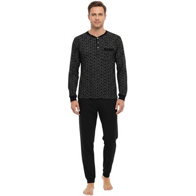 Pánske pyžamo Gianvaglia viacfarebné (2501/black) XXL Pánske pyžamo Gianvaglia viacfarebné (2501/black) XXL