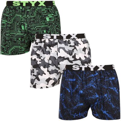 3PACK pánske trenky Styx art športová guma viacfarebné (3B19234) XL, trenírky 3PACK pánske trenky Styx art športová guma viacfarebné (3B19234) XL, trenírky
