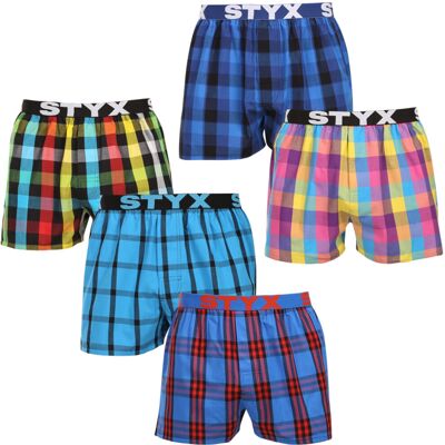 5PACK pánske trenky Styx športová guma viacfarebné (5B0112346) S, trenírky 5PACK pánske trenky Styx športová guma viacfarebné (5B0112346) S, trenírky