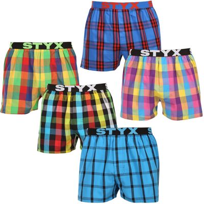 5PACK pánske trenky Styx športová guma viacfarebné (5B0112456) S, trenírky 5PACK pánske trenky Styx športová guma viacfarebné (5B0112456) S, trenírky