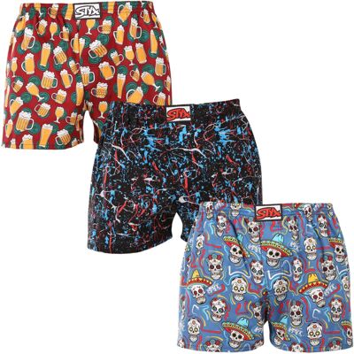 3PACK pánske trenky Styx art klasická guma nadrozmer viacfarebné (3E18456) 3XL, trenírky 3PACK pánske trenky Styx art klasická guma nadrozmer viacfarebné (3E18456) 3XL, trenírky