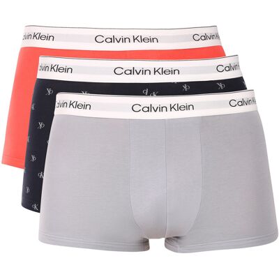3PACK pánske boxerky Calvin Klein viacfarebné (NB4389-4UV) 4XL, trenky 3PACK pánske boxerky Calvin Klein viacfarebné (NB4389-4UV) 4XL, trenky