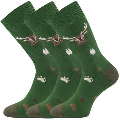 3PACK ponožky VoXX poľovnické s jeleňom zelené (Lovix 01) M 3PACK ponožky VoXX poľovnické s jeleňom zelené (Lovix 01) M
