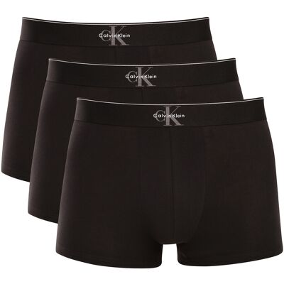 3PACK pánske boxerky Calvin Klein čierne (NB4472-UB1) 4XL, trenky 3PACK pánske boxerky Calvin Klein čierne (NB4472-UB1) 4XL, trenky