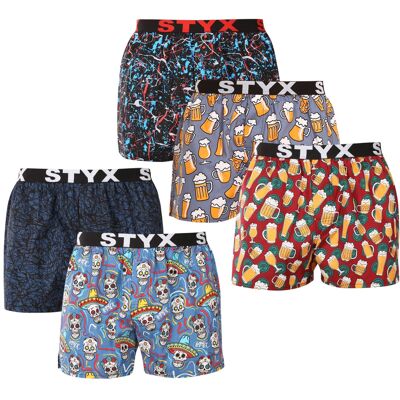 5PACK pánske trenky Styx art športová guma viacfarebné (5B1371456) S, trenírky 5PACK pánske trenky Styx art športová guma viacfarebné (5B1371456) S, trenírky