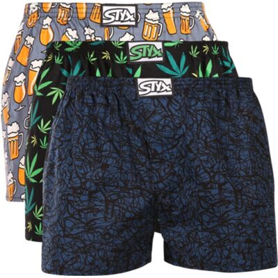 3PACK pánske trenky Styx art klasická guma viacfarebné (3A13719) L, trenírky 3PACK pánske trenky Styx art klasická guma viacfarebné (3A13719) L, trenírky
