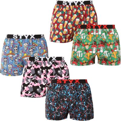 5PACK pánske trenky Styx art športová guma viacfarebné (5B1845680) S, trenírky 5PACK pánske trenky Styx art športová guma viacfarebné (5B1845680) S, trenírky