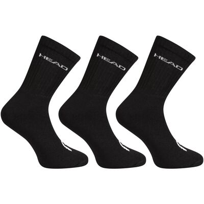 3PACK ponožky HEAD vysoké čierne (701213456 200) S 3PACK ponožky HEAD vysoké čierne (701213456 200) S