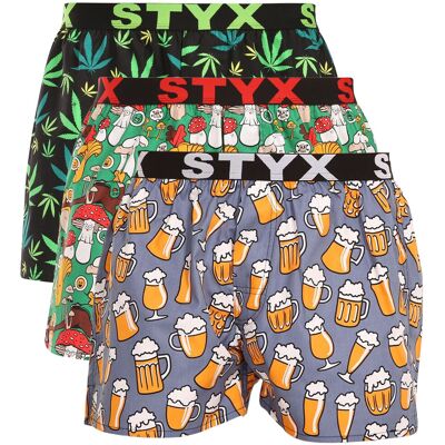 3PACK pánske trenky Styx art športová guma viacfarebné (3B13789) XL, trenírky 3PACK pánske trenky Styx art športová guma viacfarebné (3B13789) XL, trenírky