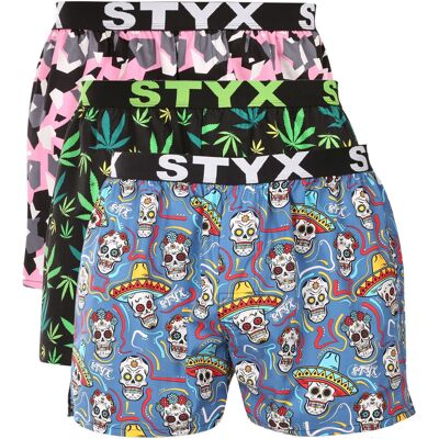 3PACK pánske trenky Styx art športová guma viacfarebné (3B18690) XL, trenírky 3PACK pánske trenky Styx art športová guma viacfarebné (3B18690) XL, trenírky