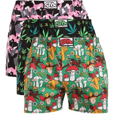 3PACK pánske trenky Styx art klasická guma viacfarebné (3A18890) XXL, trenírky 3PACK pánske trenky Styx art klasická guma viacfarebné (3A18890) XXL, trenírky