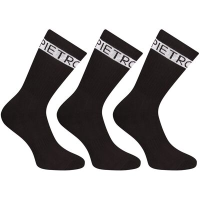 3PACK ponožky Pietro Filipi sportovní vysoké čierné (3POC1) L 3PACK ponožky Pietro Filipi sportovní vysoké čierné (3POC1) L