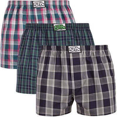 3PACK pánske trenky Styx klasická guma viacfarebné (3A30190) XXL, trenírky 3PACK pánske trenky Styx klasická guma viacfarebné (3A30190) XXL, trenírky
