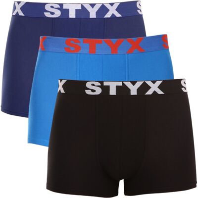 3PACK pánske boxerky Styx športová guma viacfarebné (3G09087) S, trenky 3PACK pánske boxerky Styx športová guma viacfarebné (3G09087) S, trenky