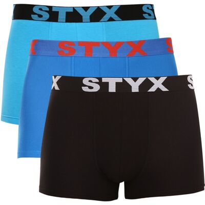 3PACK pánske boxerky Styx športová guma viacfarebné (3G09079) S, trenky 3PACK pánske boxerky Styx športová guma viacfarebné (3G09079) S, trenky