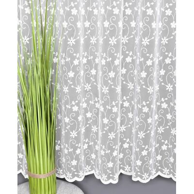 forbyt Záclona grécky tyl, Kvety metráž, biela 140 cm forbyt Záclona grécky tyl, Kvety metráž, biela 140 cm
