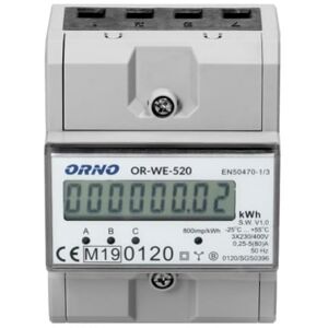 Orno Merač elektrickej energie 3-fázový 80A MID Orno Merač elektrickej energie 3-fázový 80A MID