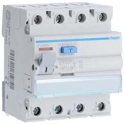 Prúdový chránič Hager 4P 40A 300mA typ AC Prúdový chránič Hager 4P 40A 300mA typ AC