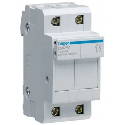 Hager Poistková základňa PV 2P 32A 10x38mm Hager Poistková základňa PV 2P 32A 10x38mm