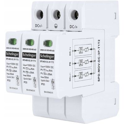 SCHNEIDER ELECTRIC Schelinger Zvodič prepätia 3P 8kA DC 1000V SCHNEIDER ELECTRIC Schelinger Zvodič prepätia 3P 8kA DC 1000V