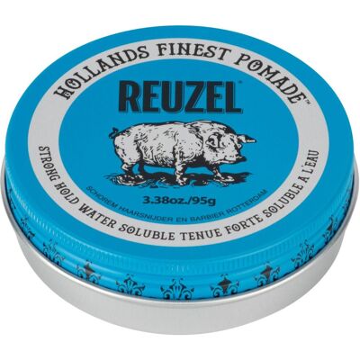 REUZEL Blue Strong Hold Water - pomáda na vodnej báze pre veľmi silnú fixáciu a mokrý vzhľad 95 g REUZEL Blue Strong Hold Water - pomáda na vodnej báze pre veľmi silnú fixáciu a mokrý vzhľad 95 g