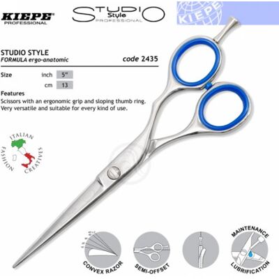 KIEPE TWO STARS Studio style 2435 - profesionálne kadernícke nožnice VÝPREDAJ: Studio style 2435 veľkosť 5" KIEPE TWO STARS Studio style 2435 - profesionálne kadernícke nožnice VÝPREDAJ: Studio style 2435 veľkosť 5"