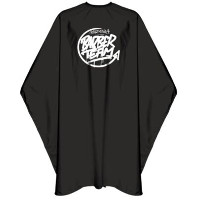 Marmara Barber Team Pro Cape (BCP-PROB) - čierna pláštenka s gumovým vyšším golierom, 150 x 160 cm Marmara Barber Team Pro Cape (BCP-PROB) - čierna pláštenka s gumovým vyšším golierom, 150 x 160 cm
