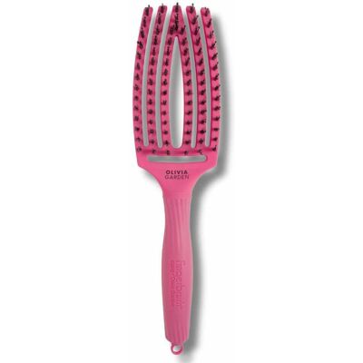 Olivia Garden FingerBrush Ionic - kefa na vlasy, diviačie štetiny + nylónové štetiny (zakončené guličkou) HOT PINK - ružová Olivia Garden FingerBrush Ionic - kefa na vlasy, diviačie štetiny + nylónové štetiny (zakončené guličkou) HOT PINK - ružová