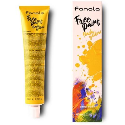 DOPREDAJ: Fanola Free Paint - semipermanentné farby na vlasy, 60 ml Flash Yellow - žltá DOPREDAJ: Fanola Free Paint - semipermanentné farby na vlasy, 60 ml Flash Yellow - žltá