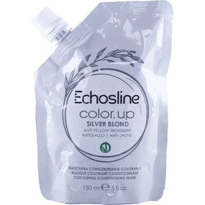 DOPREDAJ: Echosline Color.Up - tónovacie masky na vlasy, 150 ml Silver Blond - neutralizuje žlté odlesky/odtiene DOPREDAJ: Echosline Color.Up - tónovacie masky na vlasy, 150 ml Silver Blond - neutralizuje žlté odlesky/odtiene